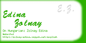 edina zolnay business card